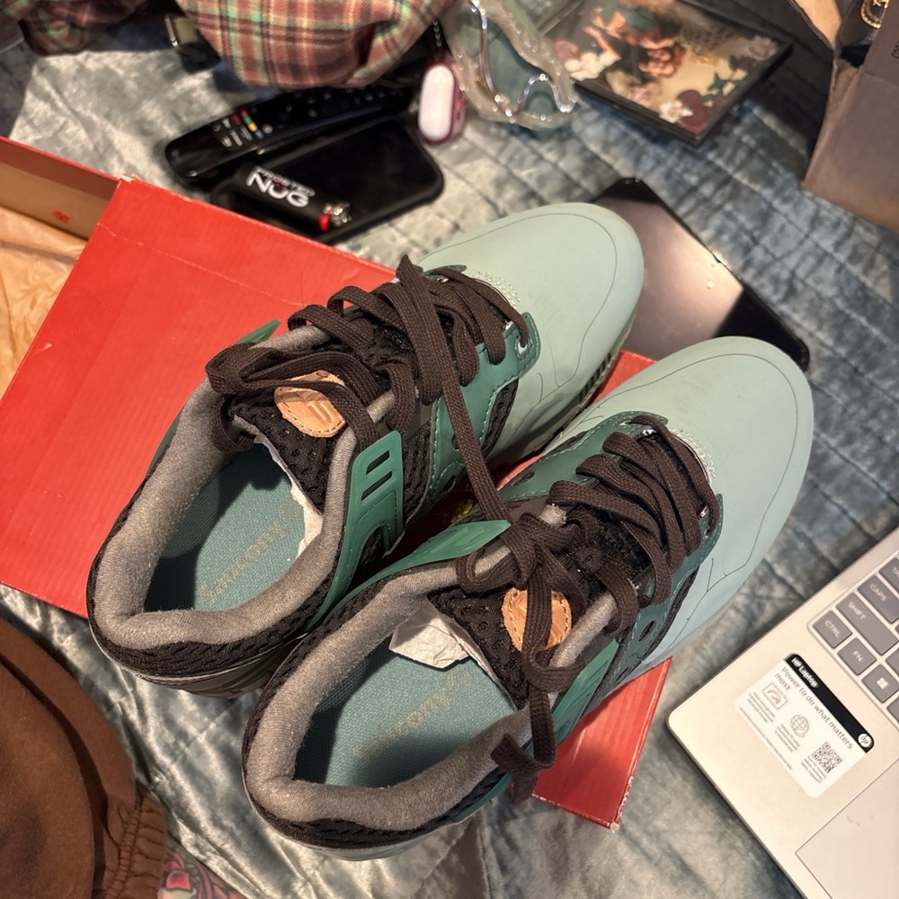 Saucony Green and Black Athletic Shoes